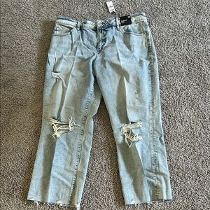 Express Blue Boyfriend Jeans Relaxed Fit